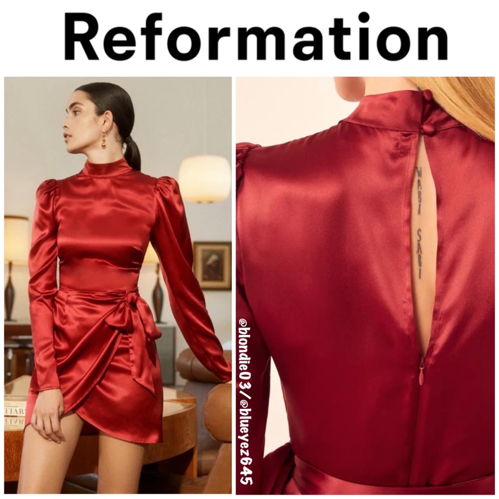 Reformation Josefine Silk Minidress 2